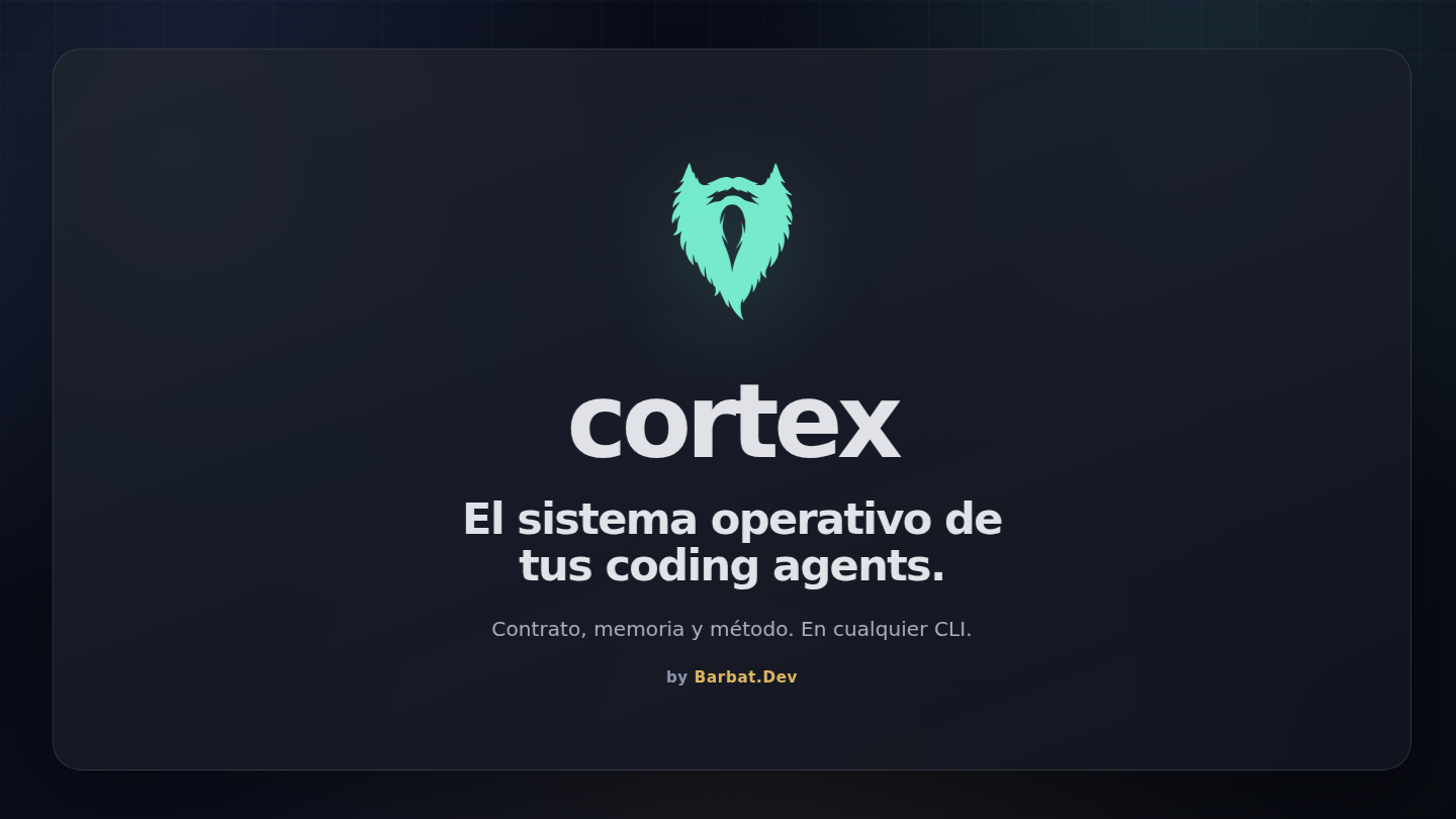 Portada del deck de Cortex: el sistema operativo de tus coding agents
